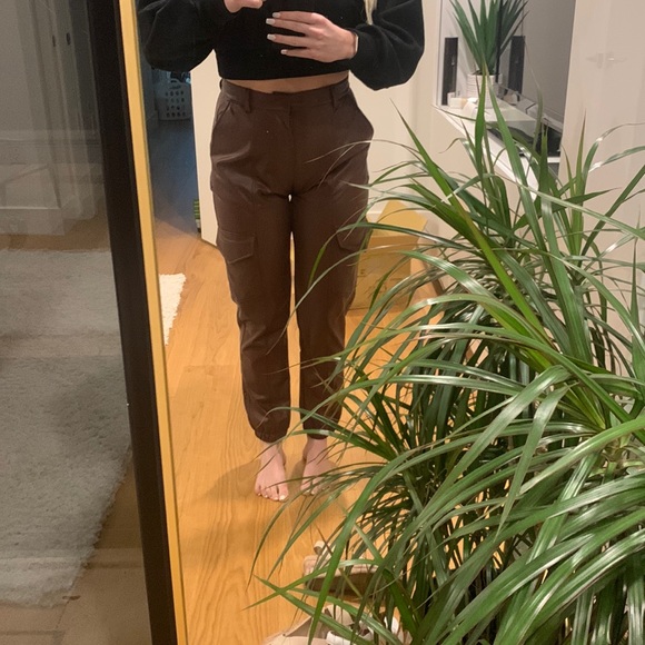 Brown Leather Pants - Picture 2 of 4